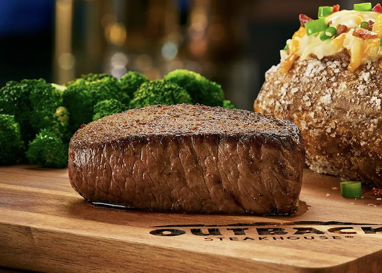 Outback Steakhouse signature dishes Outback Center-Cut Sirloin
Victoria's Filet Mignon
Bloomin' Onion